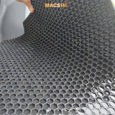 Thảm 2 lớp (sd3) dạng lưới lục giác cho Nissan Kick bề mặt cao su siêu sạch nhãn hiệu Macsim