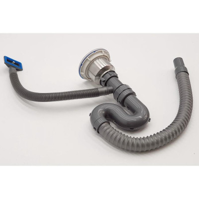 Bộ xả chậu rửa chén 1 hộc, kèm rốn xả Inox 110mm Eurolife EL-BXC 03 (Xám)