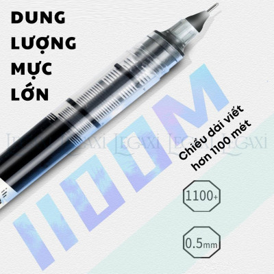 Bút gel viết mượt dạng lỏng mực xanh đỏ đen mực đều văn phòng luyện chữ học tập ngòi nhỏ gọn 0.5mm Legaxi