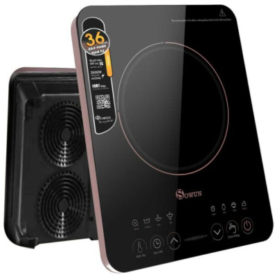 Bếp Điện Từ Đơn Chính Hãng SOWUN SW169S, Mặt Kính Ceramic Cao Cấp Chịu Được Nhiệt Độ Cao