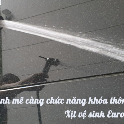 Tay xịt vệ sinh tăng áp cao, chất liệu nhựa ABS mạ Chrome Eurolife EL-H-X12 