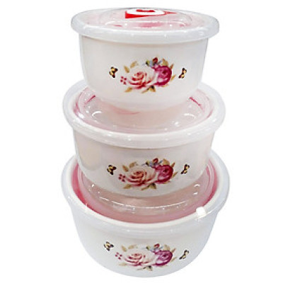 Bộ 3 thố sứ (giao màu ngẫu nhiên)