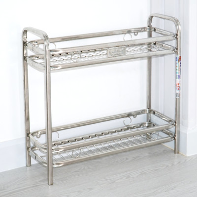 [Chính hãng Qui Phúc] Kệ gia vị nhà bếp đứng, inox 201 cao cấp WIN, có chân 2 tầng thông thoáng