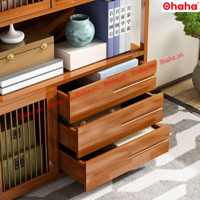 KỆ TRANG TRÍ PHÒNG KHÁCH THIẾT KẾ SANG TRỌNG OHAHA - KTT014