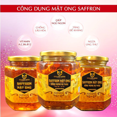 Mật Ong Ngâm Saffron 280ml/lọ Golden Herb