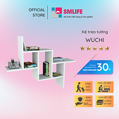 Kệ trang trí gỗ kiểu dáng nhỏ gọn SMLIFE Wuchi