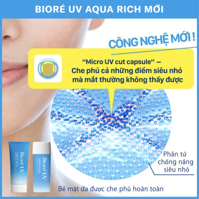 Gel Chống Nắng Màng Nước Dưỡng Ẩm Bioré UV Aqua Rich Watery SPF50+/PA++++ 90ml