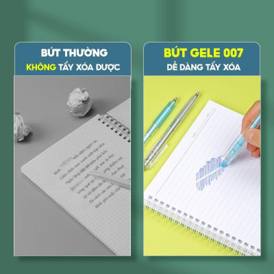 Hộp 10 Bút Gel Xóa Được 0.5 mm - Mazzic Thiên Long GELE-007 - Mực Đen