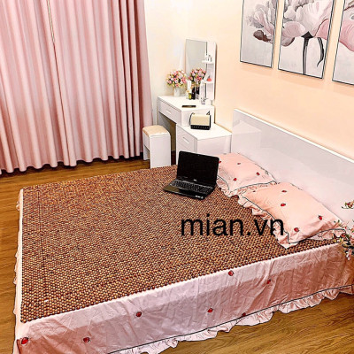 Chiếu Hạt Gỗ Hương Cao Cấp - Kích Thước 1,6mx2m hạt 1.2cm ( video , hình thật )