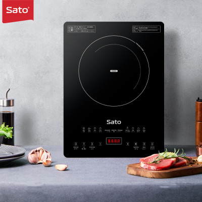 Bếp từ đơn Sato BT081 - Mặt kính cường lực cao cấp chống xước, chịu nhiệt lên tới 750 °C độ bền cao và an toàn tuyệt đối - Miễn phí vận chuyển toàn quốc - Hàng chính hãng