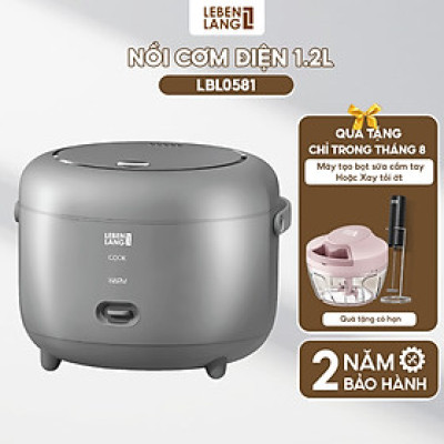 Nồi cơm điện Lebenlang LBL0581, dung tích 1200ml, công suất 350W, thiết kế hiện đại, bảo hành 2 năm - hàng chính hãng