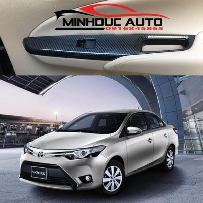 Ốp nội thất cacbon cho Toyota Vios 2019 - 7 chi tiết