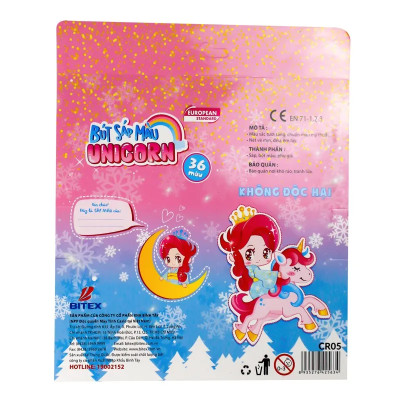 Hộp 36 Bút Sáp Màu Gift Unicorn - Smartkids CR05