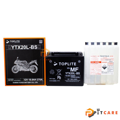 Bình Ắc Quy Toplite YTX20L-BS 12V 18.9Ah Cho Harley 1803 Honda Goldwing Chính Hãng Bảo Hành 6 Tháng