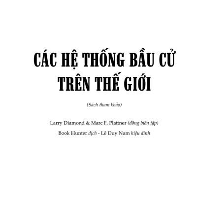 Sách - Các hệ thống bầu cử trên thế giới - NXB Đà Nẵng