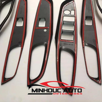 Ốp nội thất cacbon cho Toyota Vios 2019 - 7 chi tiết