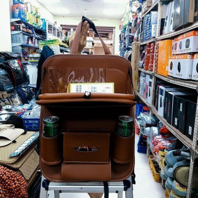 Túi da đựng đồ treo ghế dành cho xe hơi - Loại cao cấp
