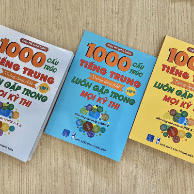 Combo 3 sách: 1000 Cấu Trúc Tiếng Trung Thông Dụng Nhất Luôn Gặp Trong Mọi Kỳ Thi Tập 1 + Tập 2 + Tập 3 