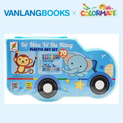 Sách 101 Bước Vẽ Chì Căn Bản Trong Hội Họa + Bộ Màu Vẽ Đa Năng CM-70 - Vanlangbooks x Colormate