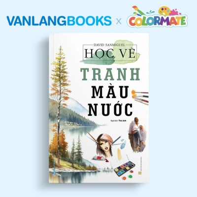 Sách Học Vẽ Tranh Màu Nước + Hộp 48 Bút Lông Màu Acrylic Marker - Vanlangbooks x Colormate