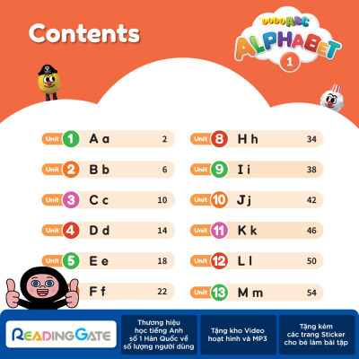 Combo 2 Quyển Sách DODO ABC WORKBOOK - ALPHABET SET READING GATE Cho Bé Từ 5 Đến 8 Tuổi  làm quen  với Bảng chữ cái