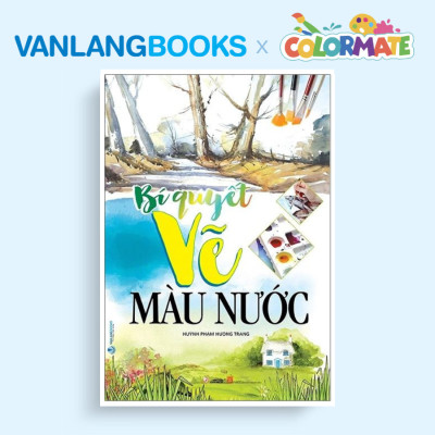 Sách Bí Quyết Vẽ Màu Nước (Tái Bản) + Bánh Màu Nước Dạng Nén 18 Màu - Vanlangbooks x Colormate
