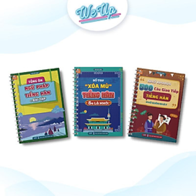 Combo 3 sách: Sổ tay xóa mù Tiếng Hàn, Sổ tay ngữ pháp và bài tập và Sổ tay 500 câu giao tiếp mỗi ngày