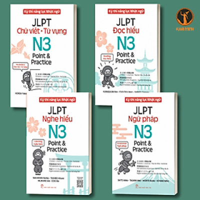 (Bộ 4 cuốn) Cẩm Nang Ôn Thi JLPT N3 Hiệu Quả (KỲ THI NĂNG LỰC NHẬT NGỮ JLPT N3 POINT & PRACTICE - CHỮ VIẾT - TỪ VỰNG -  ĐỌC HIỂU - NGHE HIỂU - NGỮ PHÁP)