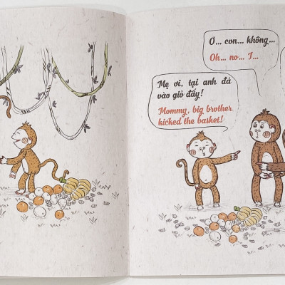 Rèn Luyện Thói Quen Tốt 2-6 Tuổi: Đừng Chỉ Biết Ỷ Lại, Khỉ Nâu (Song Ngữ)