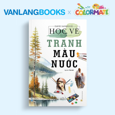 Sách Học Vẽ Tranh Màu Nước + Bộ 2 Dây Màu Acrylic 5ml - Vanlangbooks x Colormate
