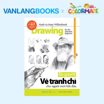 Sách Bí Quyết Vẽ Tranh Chì Cho Người Mới Bắt Đầu + Hộp 12 Bút Chì Màu CP-12H - Vanlangbooks x Colormate