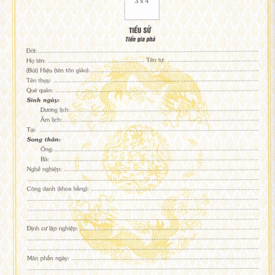 Gia Phả Dòng Tộc (Bìa Cứng) + Kèm Văn khấn, Ghi chép Lưu trữ Gia Nhân Dòng Họ, Gia Phả Tổ Tiên 