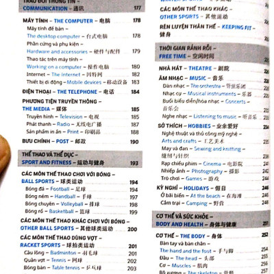 Sách Từ điển hình ảnh Tam Ngữ Trung Anh Việt 16000 từ hơn 3000 hình ảnh màu sắc nét có mp3 nghe qua app– Visual English Vietnamese Chinese Trilingual Dictionary + DVD tài liệu