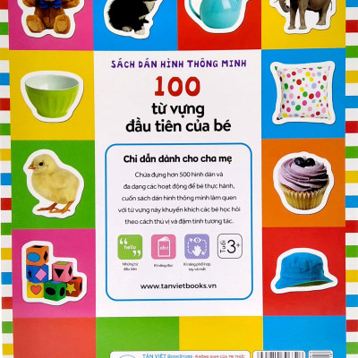 Sách Dán Hình Thông Minh - 100 Từ Vựng Đầu Tiên Của Bé