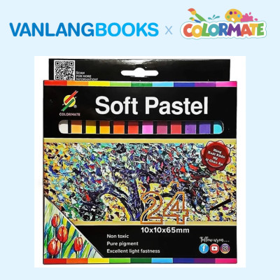 Sách Bách Khoa Toàn Thư - Thực Hành Hội Họa + Hộp Giấy 24 Cây Phấn Màu Soft Pastel - Vanlangbooks x Colormate