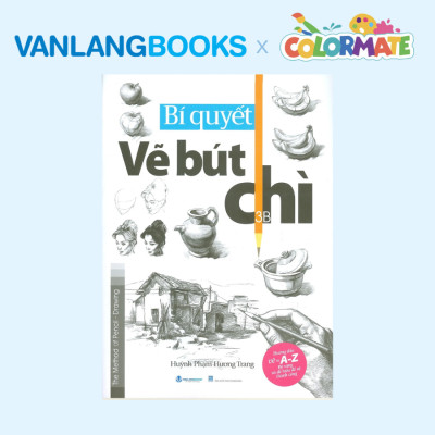 Sách Bí Quyết Vẽ Bút Chì + Hộp 10 Cây Bút Chì Gỗ Phát Thảo Charcoal Artist - Vanlangbooks x Colormate