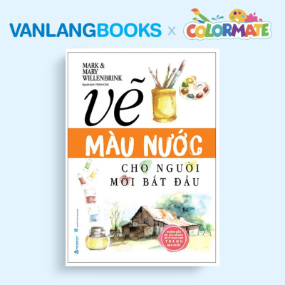Sách Vẽ Màu Nước Cho Người Mới Bắt Đầu (Tái Bản 2025) + Bộ 2 Dây Màu Acrylic 5ml - Vanlangbooks x Colormate