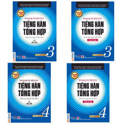 Combo Sách Tiếng Hàn tổng hợp dành cho người Việt Nam - Trung cấp 3&4 - Phiên bản mới đen trắng 