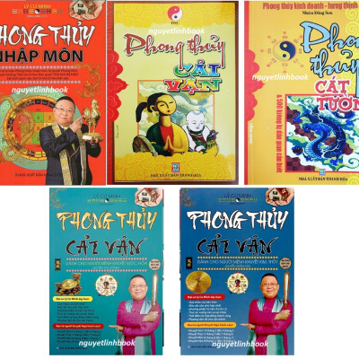 Bộ 5 Cuốn: Phong thủy nhập môn + Phong thủy Cát Tường + Phong thủy Tài Vận + Phong Thủy Cải Vận Dành Cho Người Khuyết Mộc - Hỏa &  Kim - Thủy