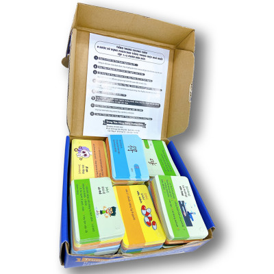 Combo Flashcard Từ Vựng Tiếng Trung Cấp 1234 - Bộ Thẻ Học Từ Vựng Tiếng Trung Cầm Tay - Phạm Dương Châu ( Phiên bản có hình ảnh,màu sắc,câu chuyện)