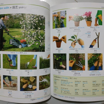 Combo 2 sách Từ điển hình ảnh Tam Ngữ Trung Anh Việt – Visual English Vietnamese Chinese Trilingual Dictionary +Hack nhanh kỹ năng nghe tiếng Trung+DVD tài liệu