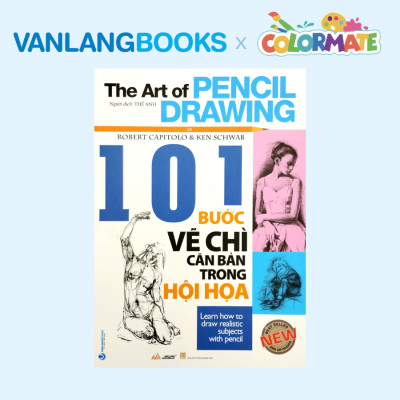Sách 101 Bước Vẽ Chì Căn Bản Trong Hội Họa + Hộp Giấy 24 Cây Phấn Màu Soft Pastel - Vanlangbooks x Colormate