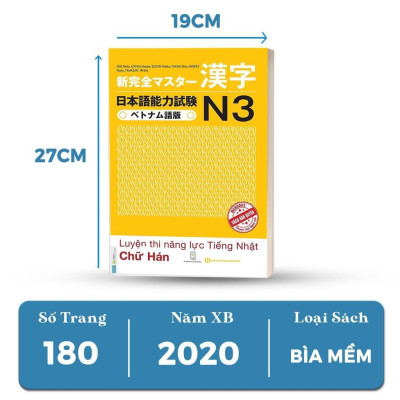 Sách - Luyện Thi Năng Lực Tiếng Nhật N3 - Chữ Hán - MCBooks