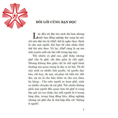 Ghế (Tiểu phẩm báo chí) (Xuất bản lần thứ ba)