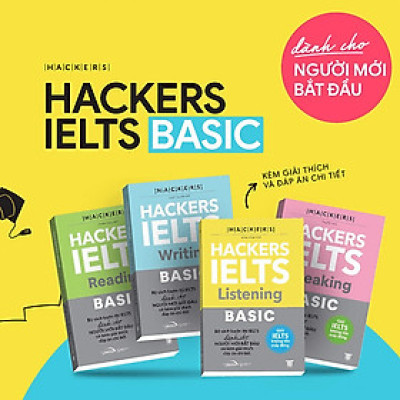 Trạm Đọc Official | Combo sách Hackers Ielts Basic (Bộ 4 Cuốn)