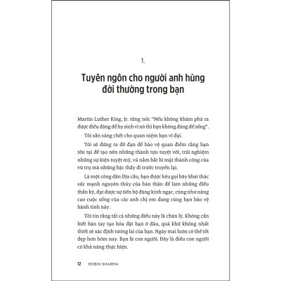 Tuyên ngôn của người anh hùng đời thường (Robin Sharma) (NXB Trẻ)