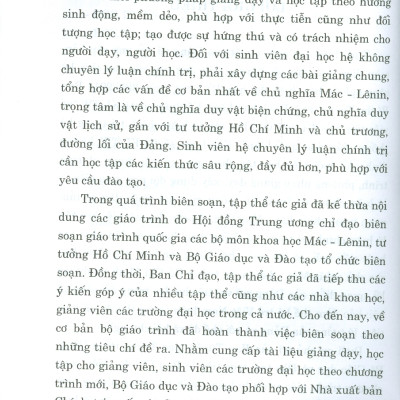 Giáo Trình Kinh Tế Chính Trị Mác – Lênin (Dành Cho Bậc Đại Học Hệ Chuyên Lý Luận Chính Trị) - Bộ mới năm 2021