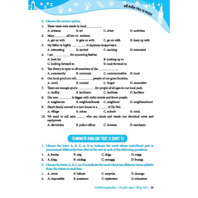Sách - Global Success - Bộ Đề Kiểm Tra Định Kỳ 4 Kỹ Năng Tiếng Anh Lớp 9 - Có Đáp Án - Tập 1 - Minh Thắng