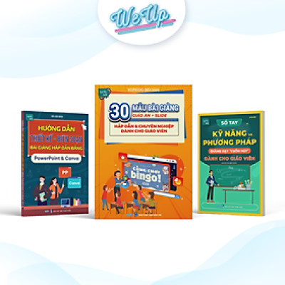 Combo 3 sách: 30 Mẫu bài giảng giáo án + Slide cho giáo viên , Hướng dẫn soạn bài bằng Powerpoint+Canva, Phương pháp giảng dạy “cuốn hút” dành cho giáo viên
