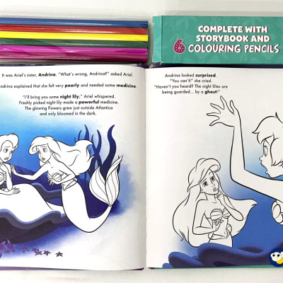 Disney Princess Ariel: Read & Colour